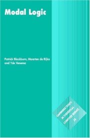 Couverture : Modal Logic (Cambridge Tracts in Theoretical Computer Science)