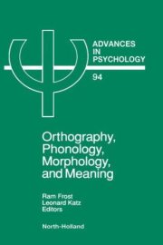 Couverture : Orthography, phonology, morphology, and meaning