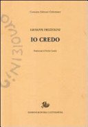 Couverture : Io credo