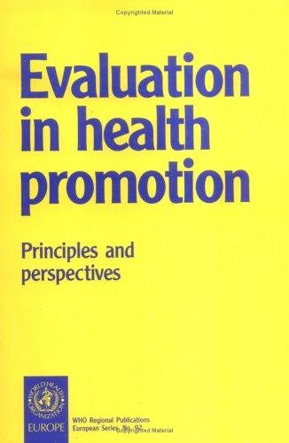 Couverture : Evaluation in health promotion