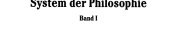 Couverture : System Der Philosophie: Band I