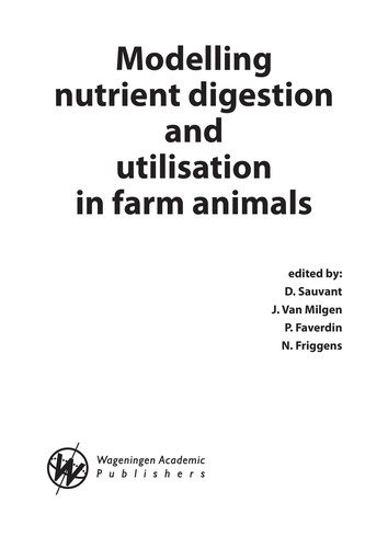 Couverture : Modelling nutrient digestion and utilisation in farm animals