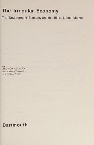 Couverture : The irregular economy