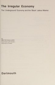 Couverture : The irregular economy