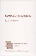 Couverture : Symplectic groups