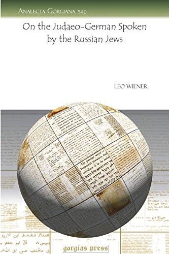 Couverture : On the Judaeo-German spoken by the Russian Jews