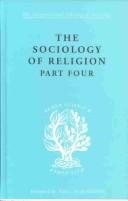 Couverture : The sociology of religion