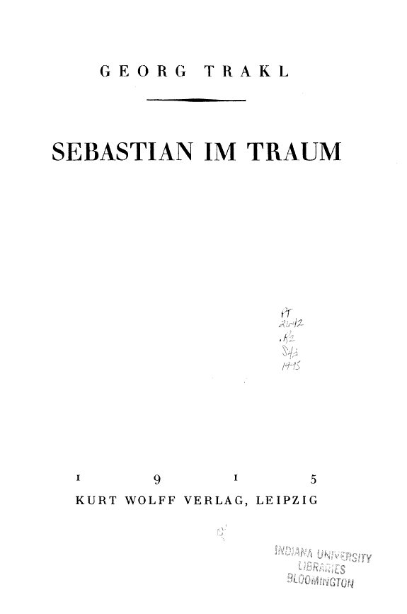 Couverture : Sebastian im Traum