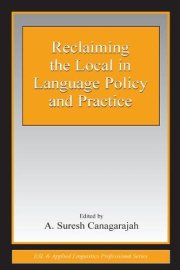 Couverture : Reclaiming the local in language policy and practice