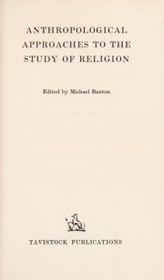 Couverture : Anthropological approaches to the study of religion.