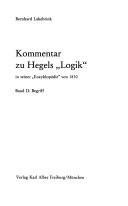 Couverture : Kommentar zu Hegels Logik in seiner Enzyklopädie von 1830