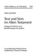 Couverture : Text und Sinn im Alten Testament