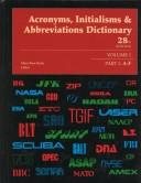 Couverture : Acronyms, Initialisms & Abbreviations Dictionary: A Guide to Acronyms, Abbreviations, Contractions, Alphabetic Symbols, and Similar Condensed Appellations