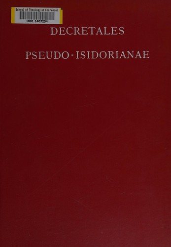 Couverture : Decretales pseudo-Isidorianae, et Capitula Angilramni
