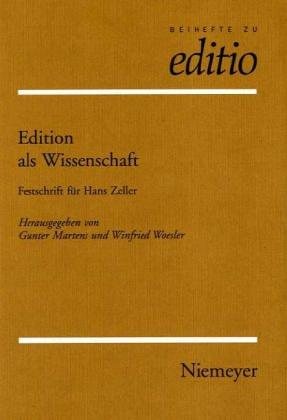 Couverture : Edition als Wissenschaft