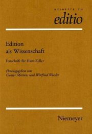 Couverture : Edition als Wissenschaft