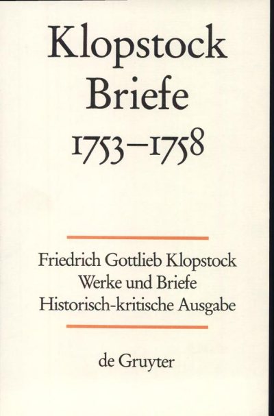 Couverture : Briefe 1753-1758