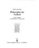 Couverture : Philosophie der Freiheit