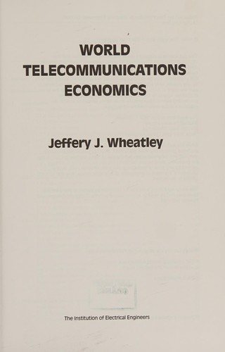 Couverture : World telecommunications economics