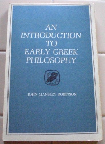 Couverture : An Introduction to Early Greek Philosophy