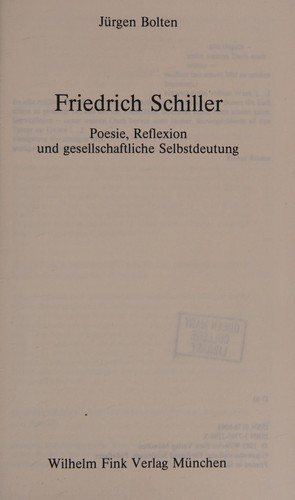 Couverture : Friedrich Schiller