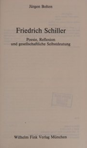 Couverture : Friedrich Schiller