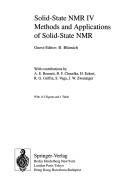 Couverture : Solid-state NMR: Methods and Applications of Solid-state NMR (NMR: Basic Principles and Progress)