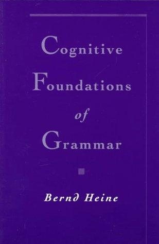 Couverture : Cognitive foundations of grammar