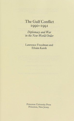 Couverture : The Gulf conflict, 1990-1991