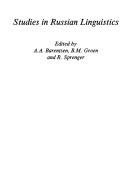 Couverture : Studies In Russian Linguistics.(Studies in Slavic and General Linguistics 17)