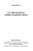 Couverture : Cuatro ensayos sobre Gilberto Owen