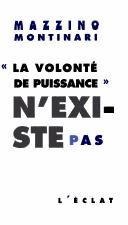Couverture : La Volonté de puissancen'existe pas