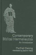 Couverture : Contemporary biblical hermeneutics