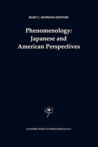 Couverture : Phenomenology: Japanese and American Perspectives