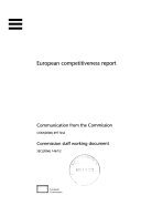 Couverture : European Competitiveness Report 2006