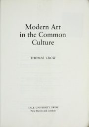 Couverture : Modern art in the common culture