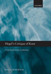 Couverture : Hegel's Critique of Kant