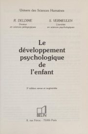 Couverture : Develop. Psycho Enfant