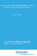 Couverture : Vatican II and phenomenology