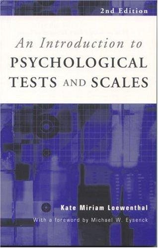 Couverture : An introduction to psychological tests and scales