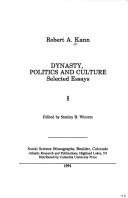 Couverture : Dynasty, politics, and culture