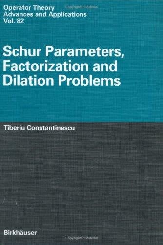 Couverture : Schur parameters, factorization, and dilation problems