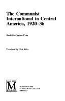 Couverture : The Communist International in Central America, 1920-36 (St Antony's)