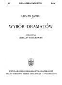 Couverture : Wybór dramatów