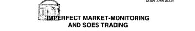 Couverture : Imperfect market monitoring and SOES trading
