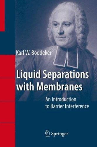 Couverture : Liquid Separations with Membranes