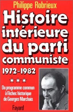 Couverture : Histoire intérieure du Parti communiste