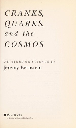 Couverture : Cranks, quarks, and the cosmos