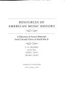Couverture : RESOURCES OF AM MUSIC HIS (Music in American Life)