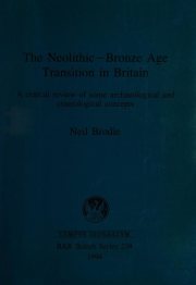 Couverture : The Neolithic-Bronze Age Transition in Britain (British Archaeological Reports (BAR) British)